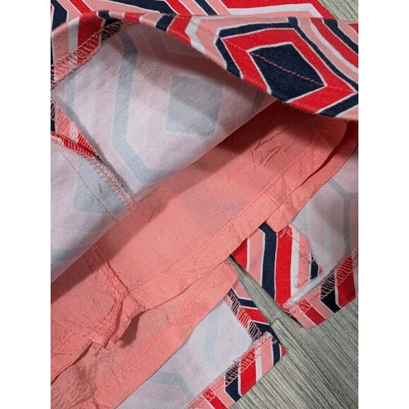 Michael Kors Geometric Print Skirt Pink Navy Blue‎ Size 10 - Picture 9 of 9